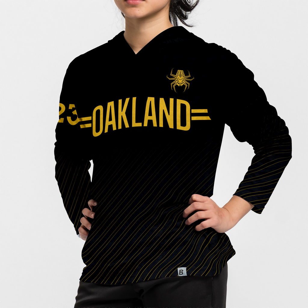 Oakland Spiders 3/4 Sleeve- Black